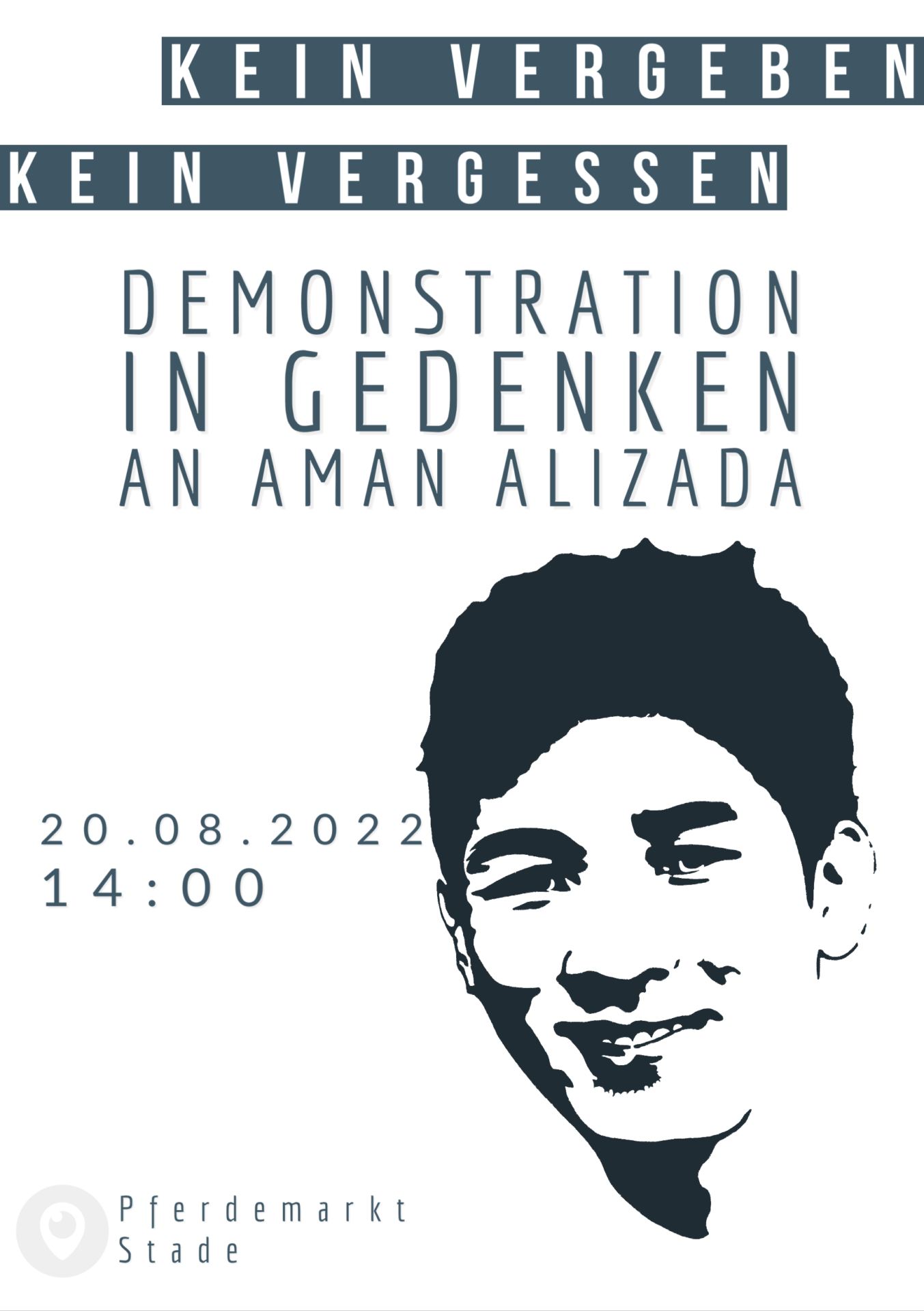 Flyer Aman Alizada Versammlung